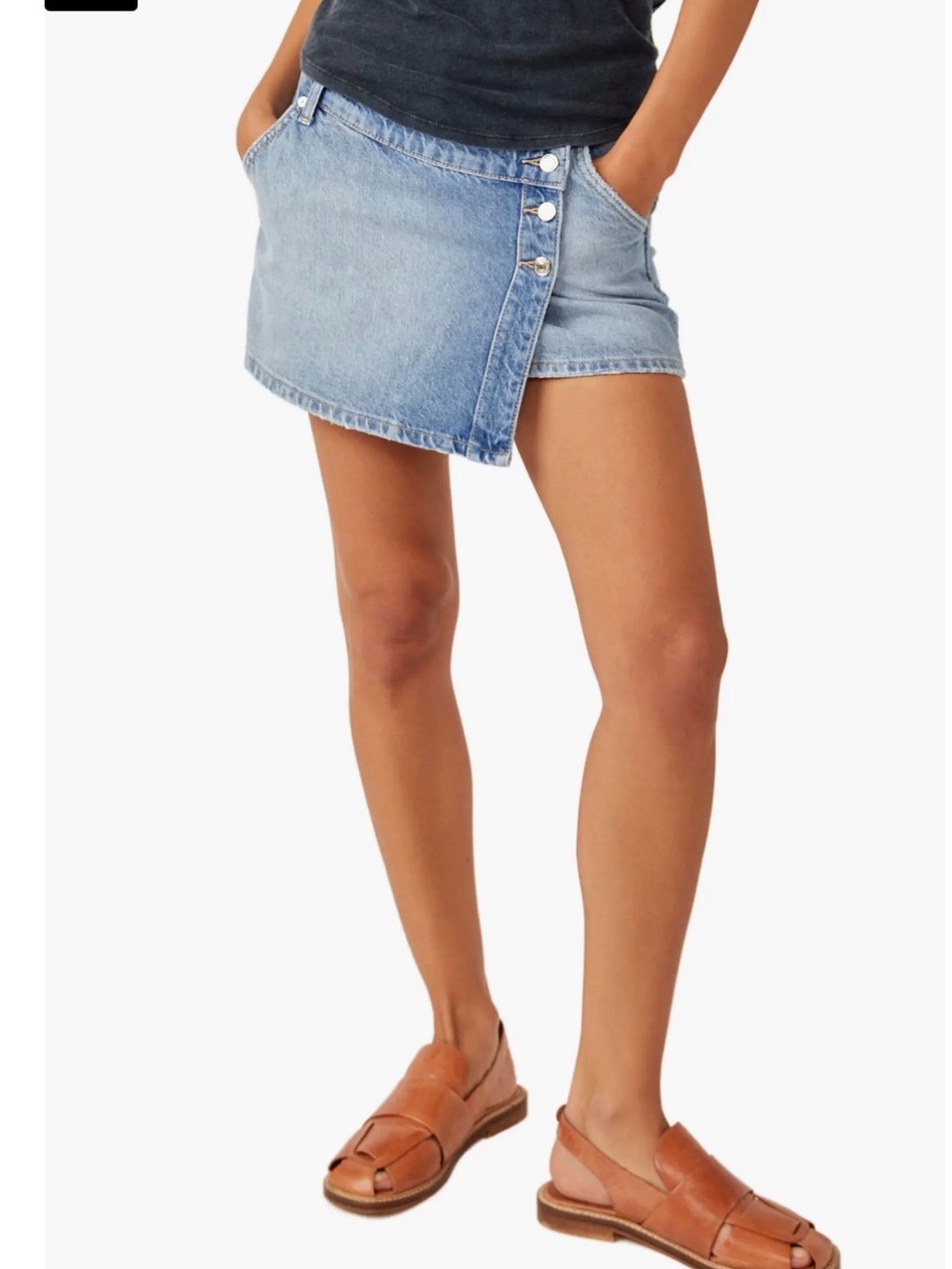 Free People denim skort NWOT